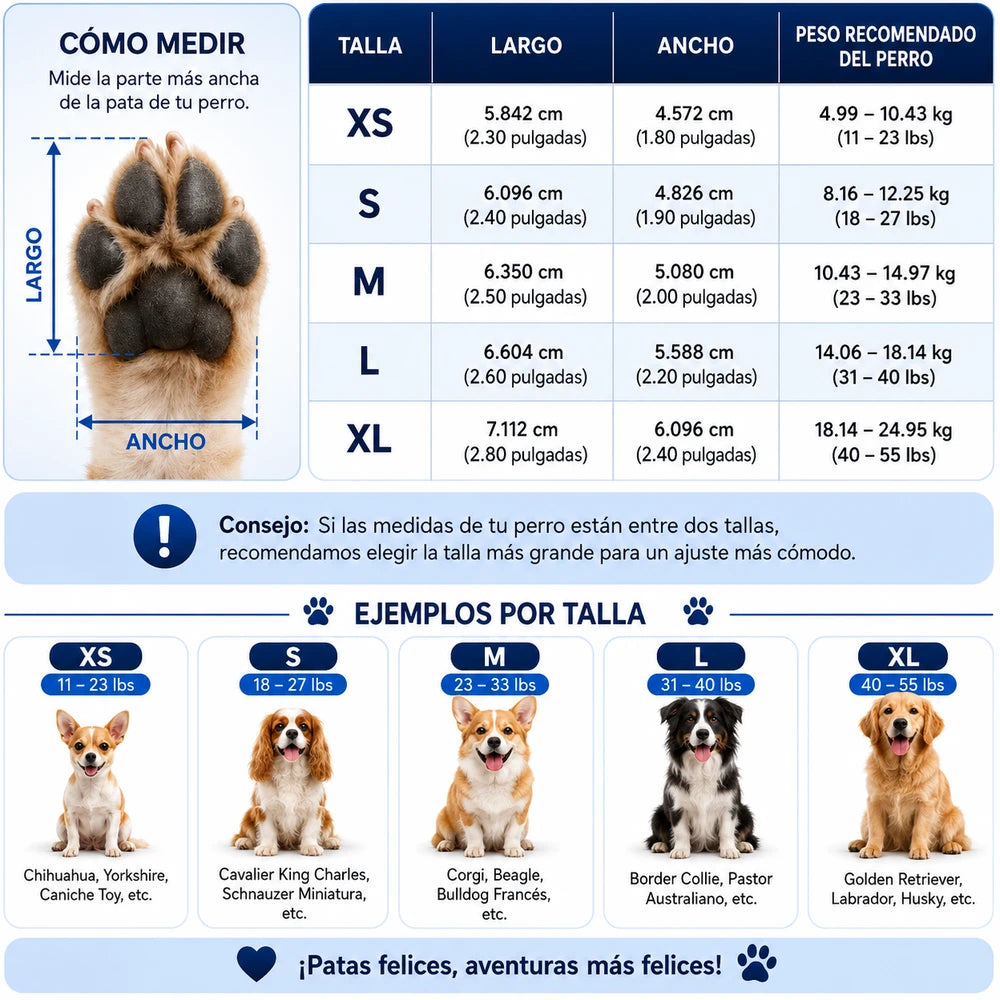 Sculpix Botas Led perro talla universal