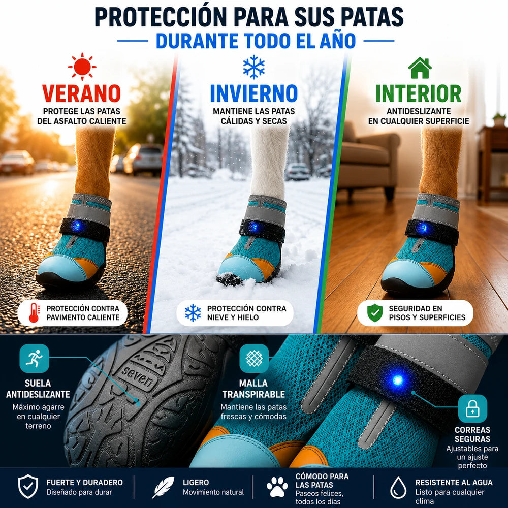 Sculpix Botas Led perro talla universal