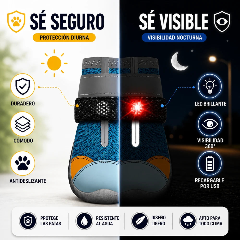 Sculpix Botas Led perro talla universal