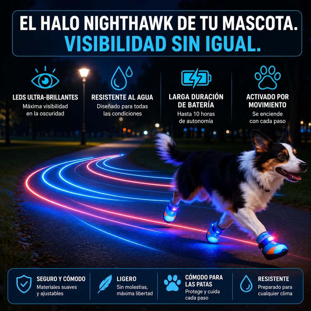 Sculpix Botas Led perro talla universal